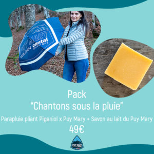 Pack chantons sous la pluie : Parapluie plaint Piganiol x Puy Mary + Savon au lait