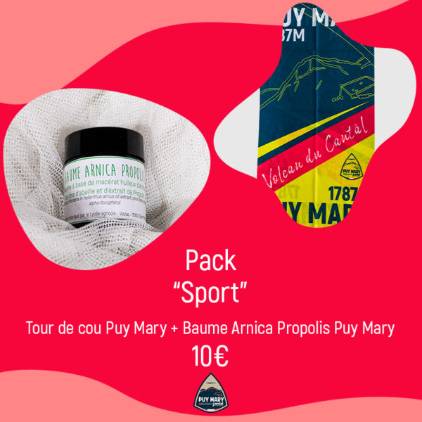 Pack sport : tour de cou du Puy Mary + Baume arnica propolis